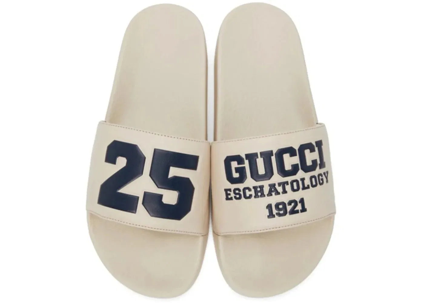 Gucci Pursuit Rubber Slide Ivory Blue