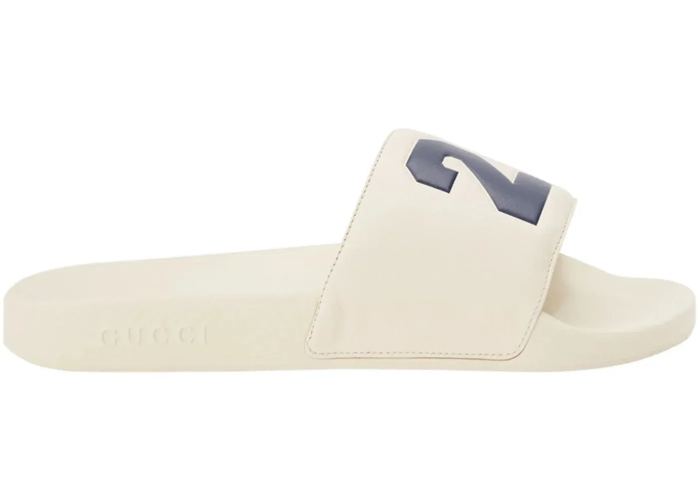 Gucci Pursuit Rubber Slide Ivory Blue