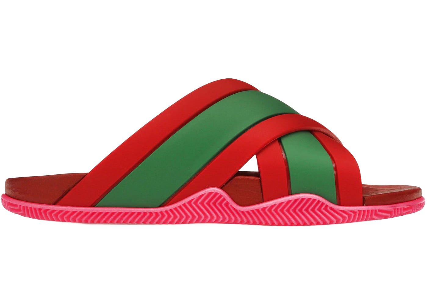Gucci Wmns Web Stripe Slide Sandal 'Coral'