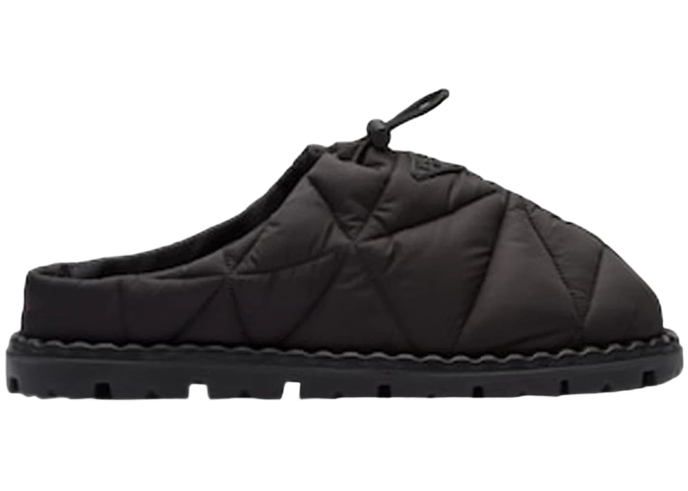 Prada Quilted Slides Black Nylon