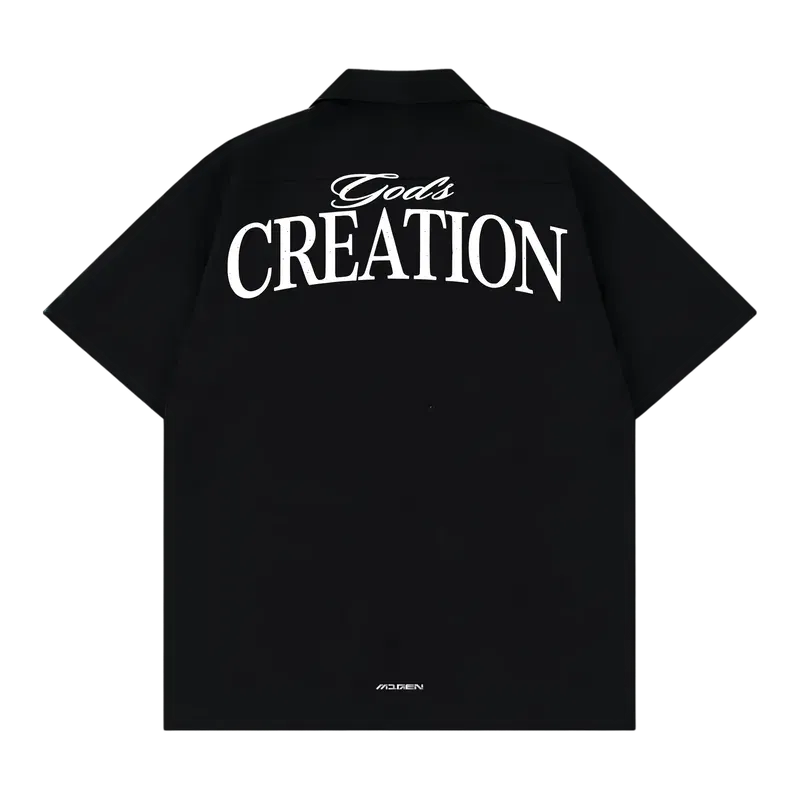 Myugen God's Creation Bowling Shirt Black