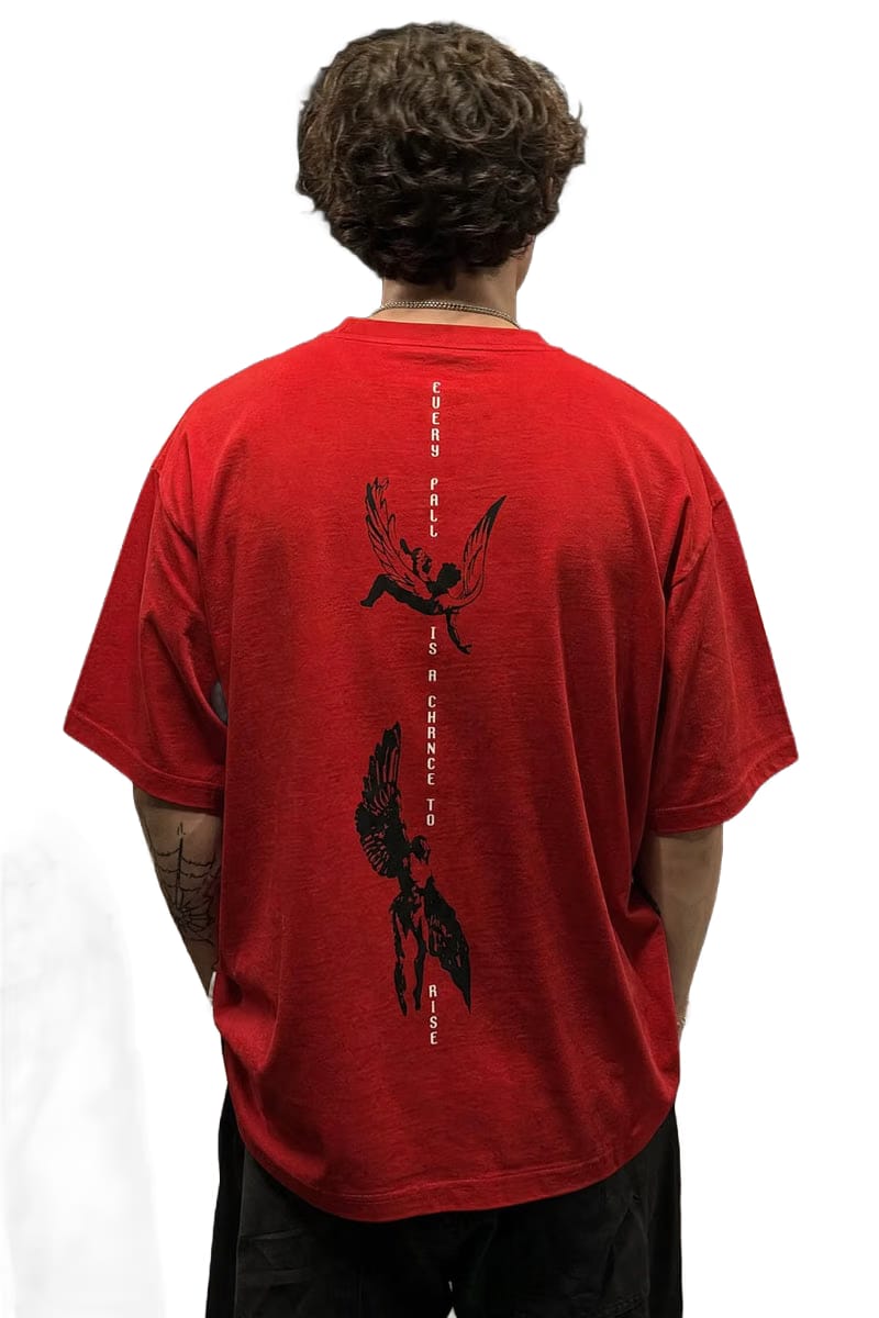 Myugen Reborn From Ruin Oversized T-Shirt Red