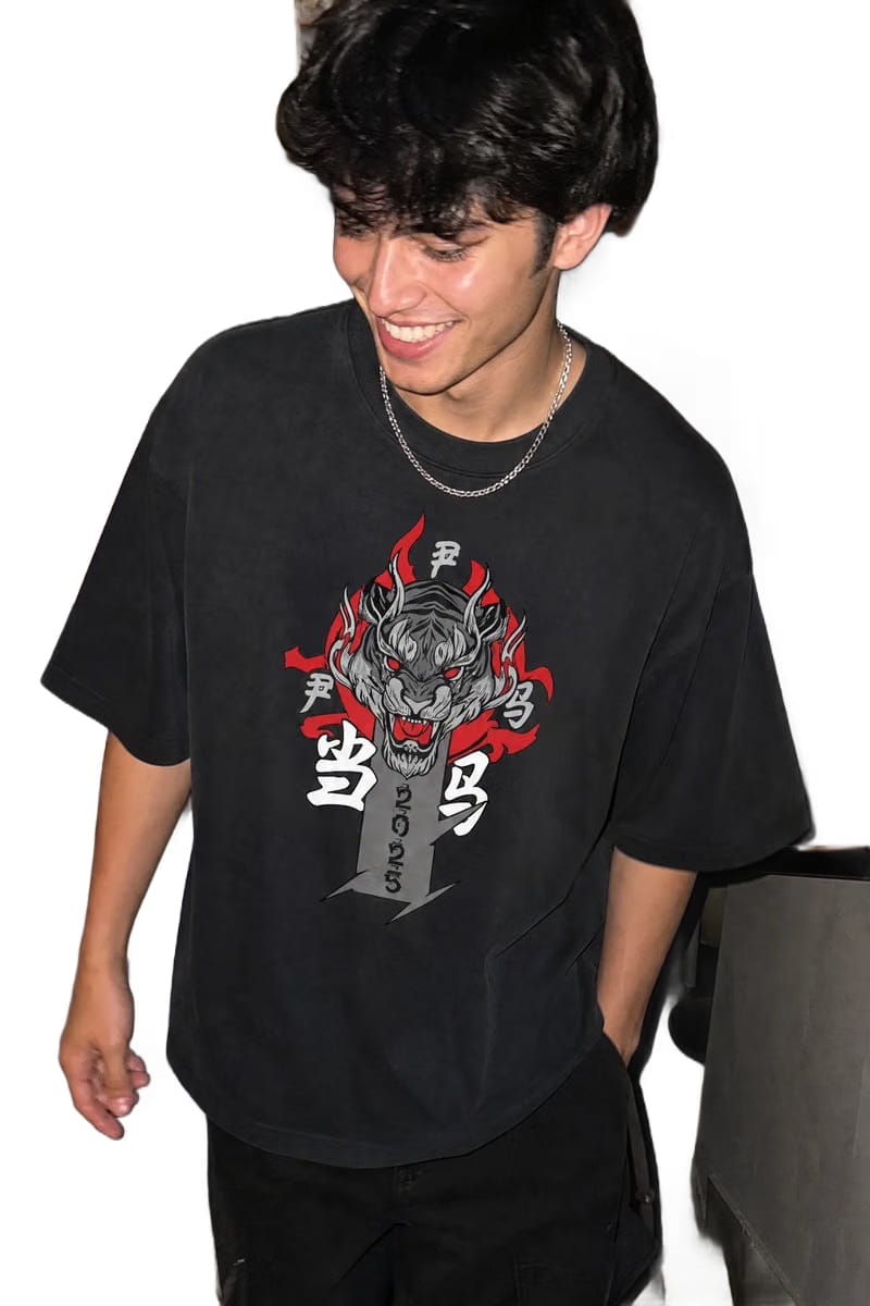 Myugen Shadow Inferno Oversized T-Shirt Black