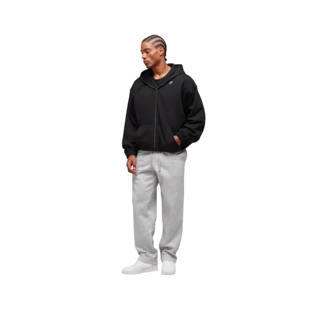 Gymshark Crest Straight Leg Joggers Light Grey Marl
