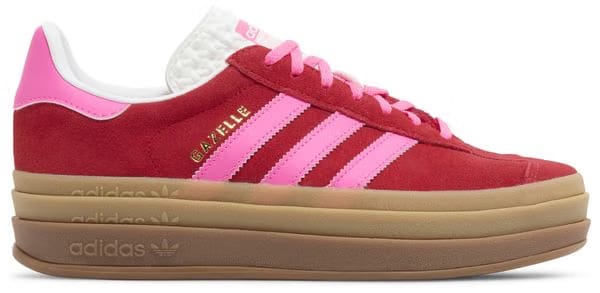 Wmns Gazelle Bold 'Collegiate Red Lucid Pink'