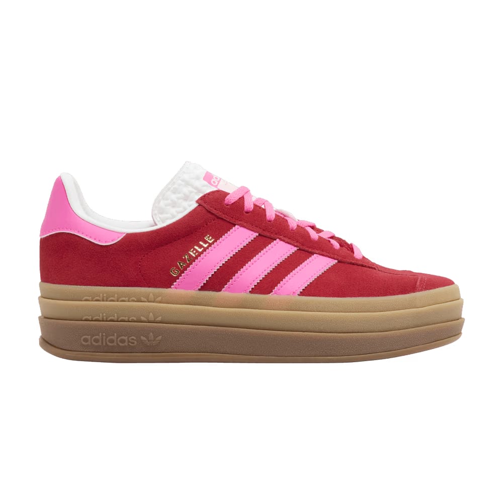 Wmns Gazelle Bold 'Collegiate Red Lucid Pink'