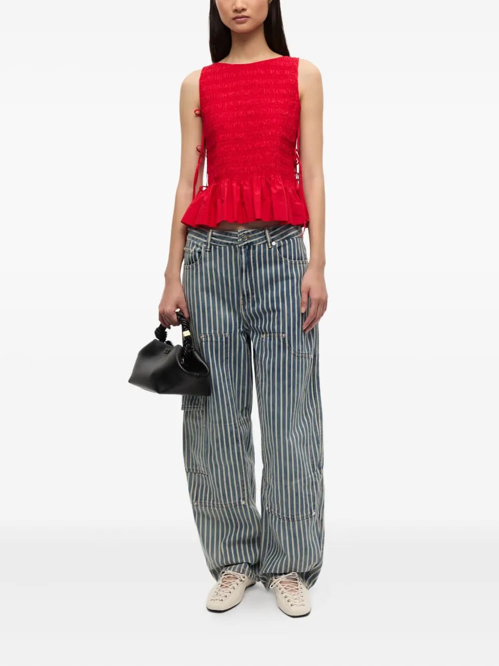 striped jeans
