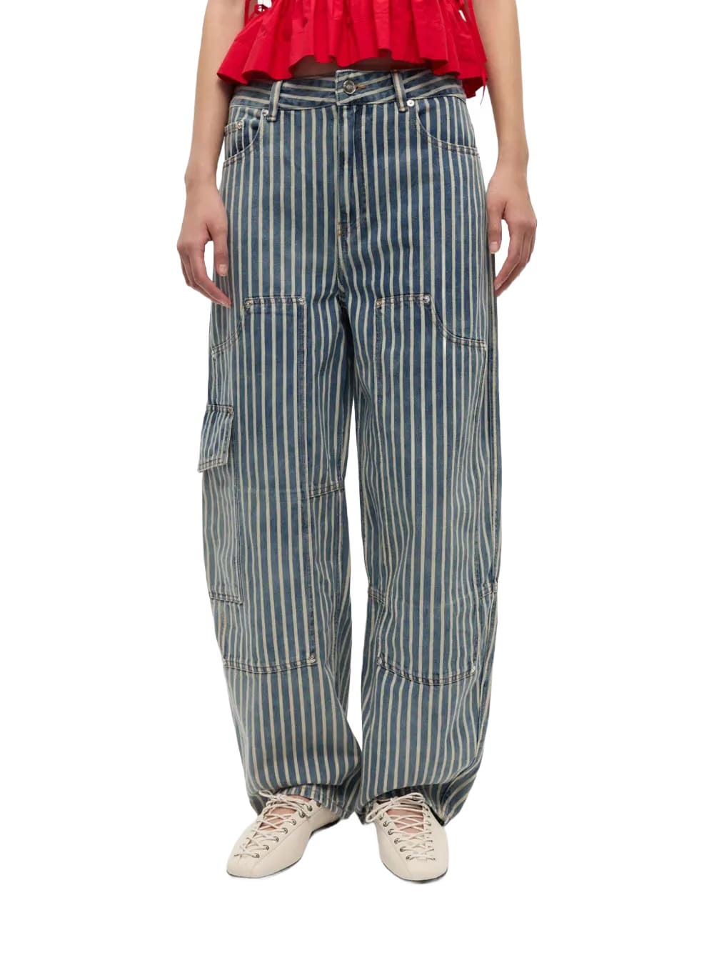 striped jeans
