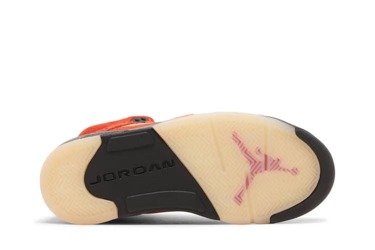 Wmns Air Jordan 5 Retro Martian SunriseBlackFire RedMuslin