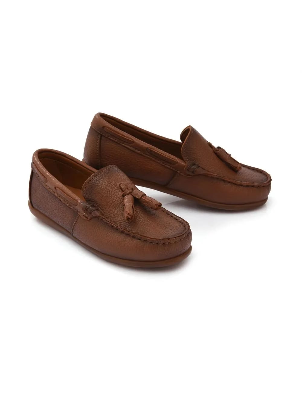 tassel-front faux leather loafers