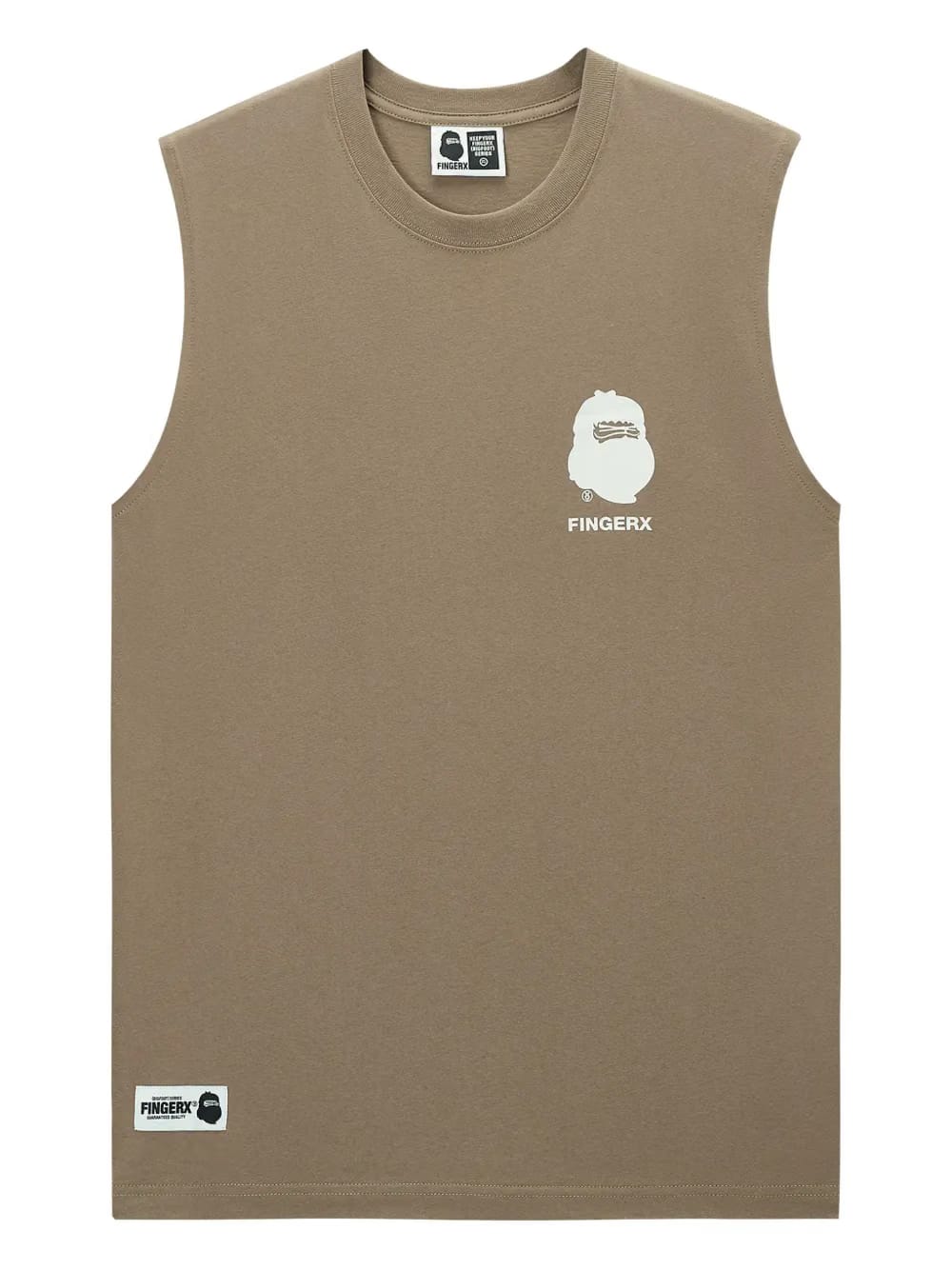 graphic-print cotton vest