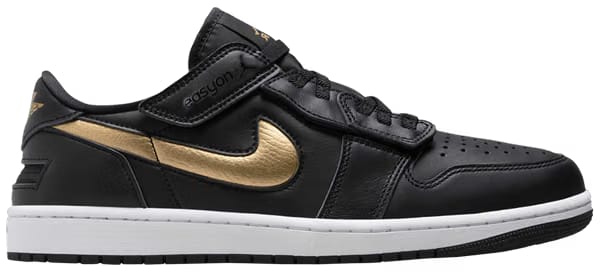 Air Jordan 1 Low FlyEase Black Metallic Gold