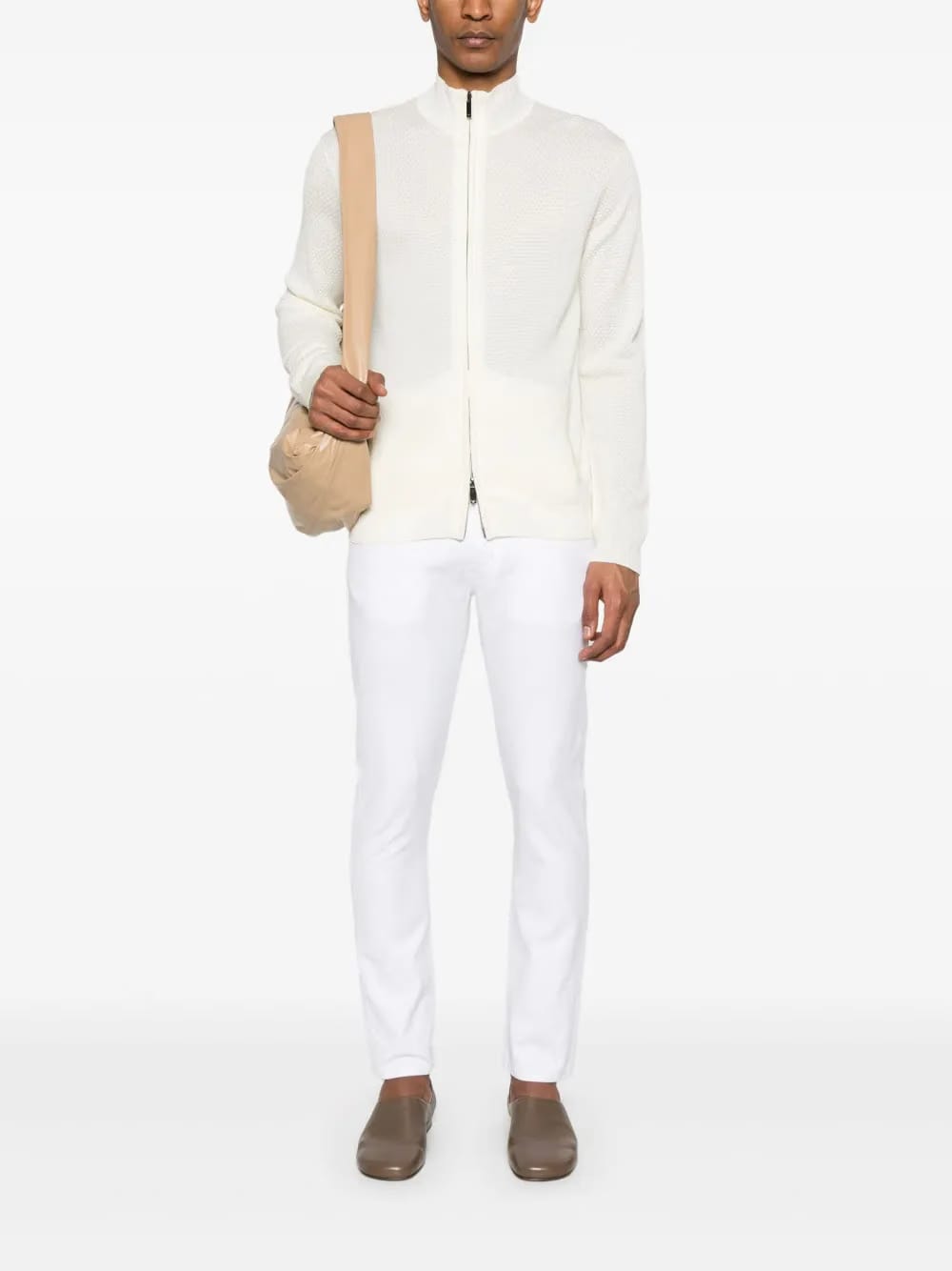 logo-patch tapered trousers