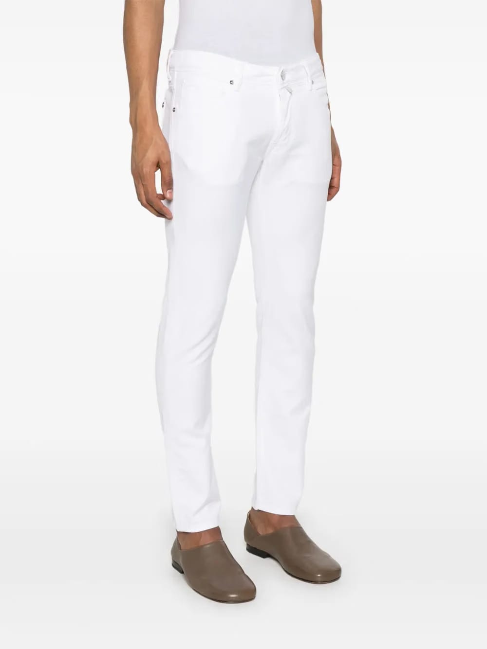 logo-patch tapered trousers