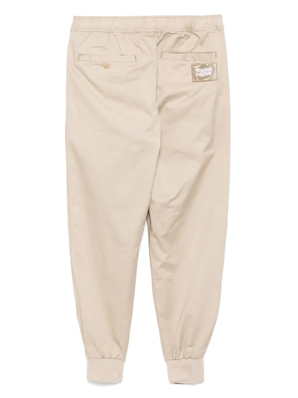 logo-patch tapered trousers