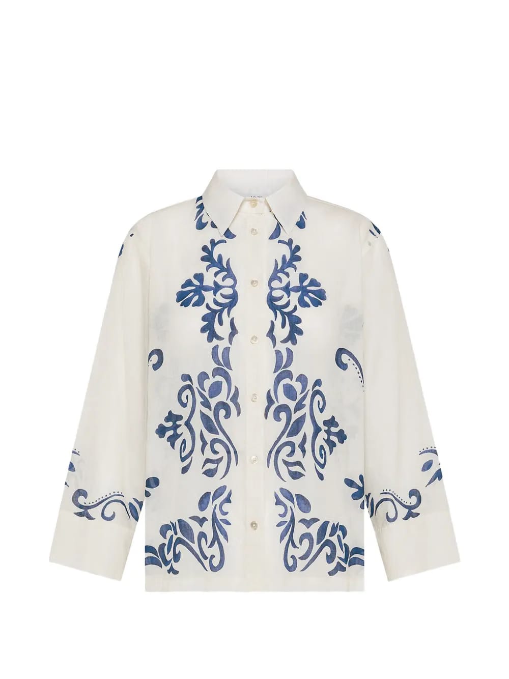 patterned buttoned shirt