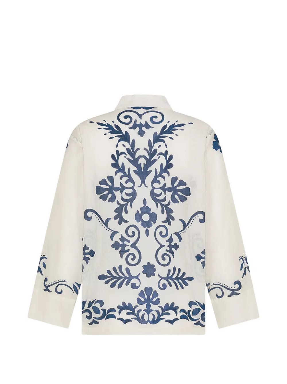 patterned buttoned shirt