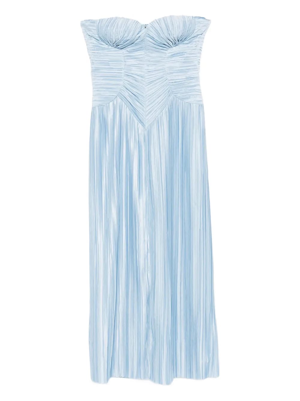 Ashika ruched pleated midi dress