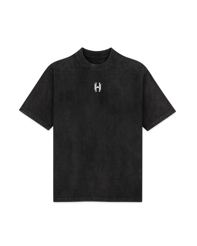 BLACK WASHED OVERSIZED TEE