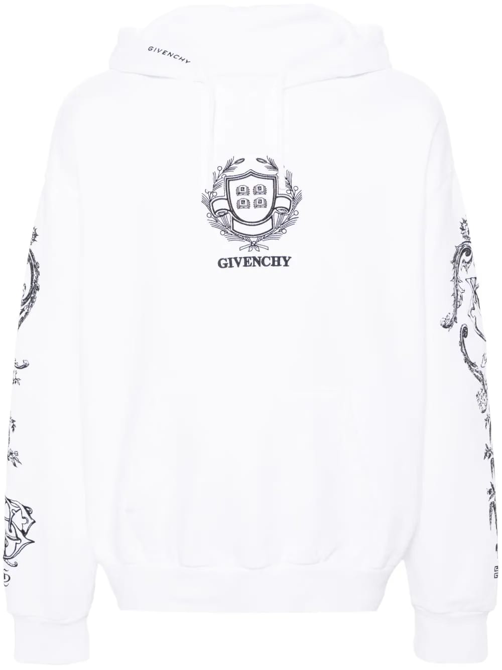 logo-embroidered cotton Hoodie