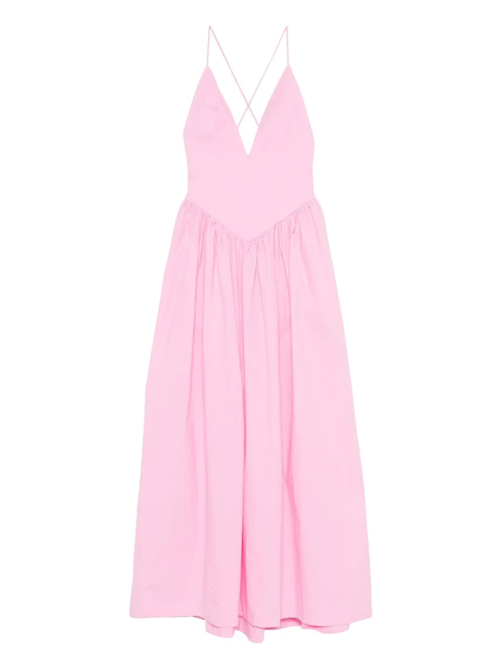 V-neck straps maxi dress