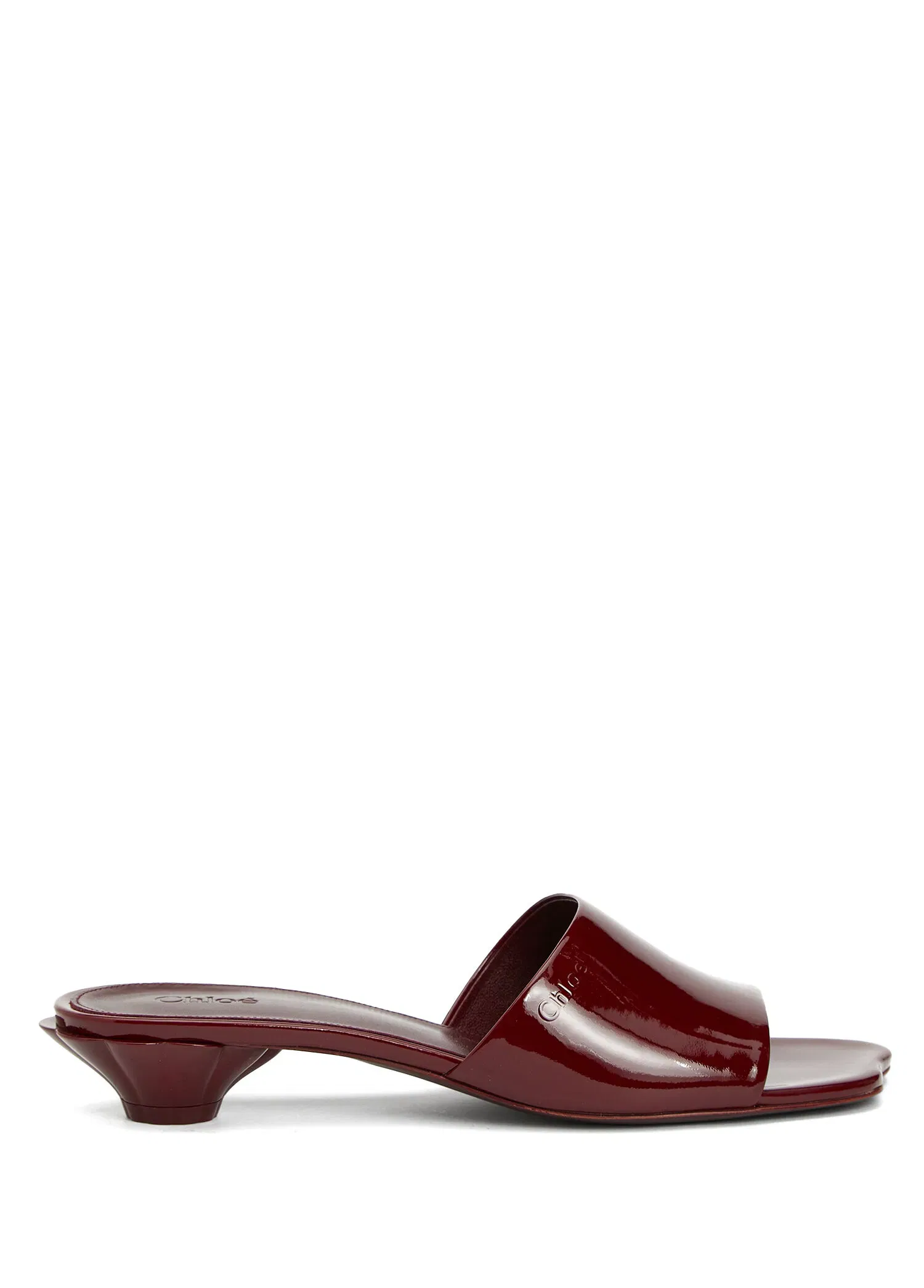 Chloe burgundy Women's Leather Slippers