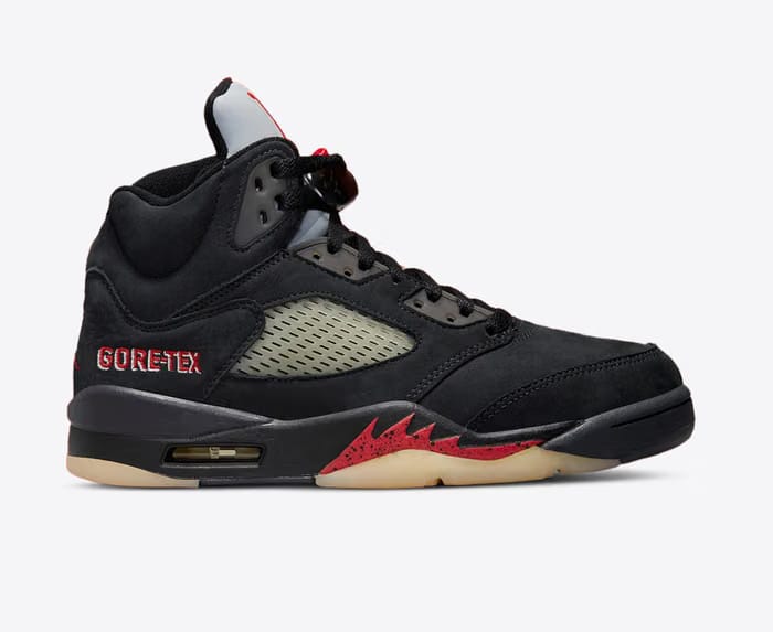 Wmns Air Jordan 5 Retro Gtx Off NoirFire RedBlackMuslin