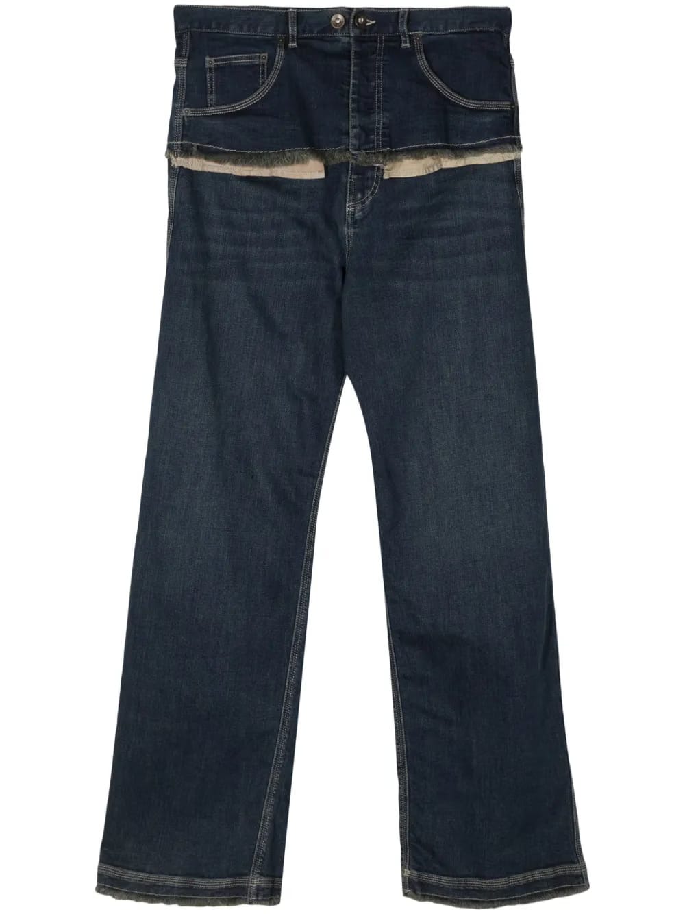 Mid-Rise Straight Leg Jeans