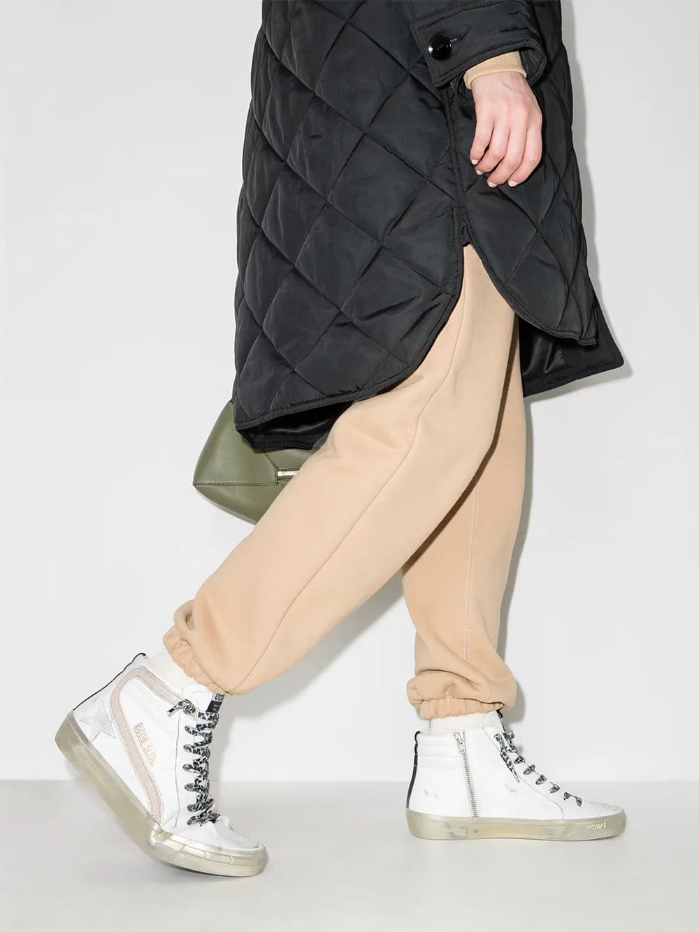 Slide high-top sneakers
