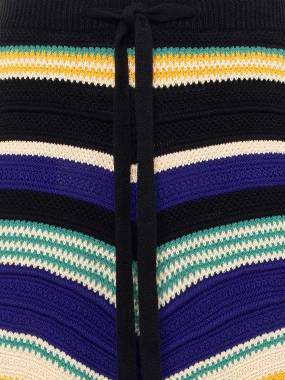 striped knitted shorts