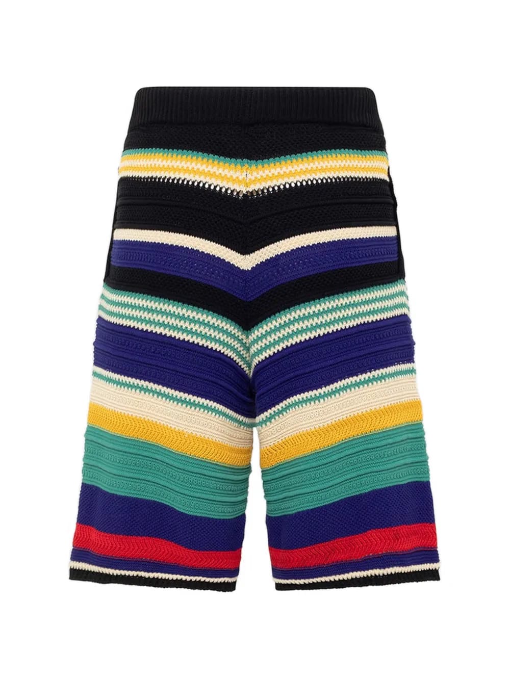 striped knitted shorts