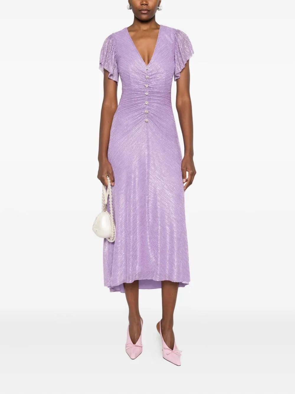 ruffled gathered dress