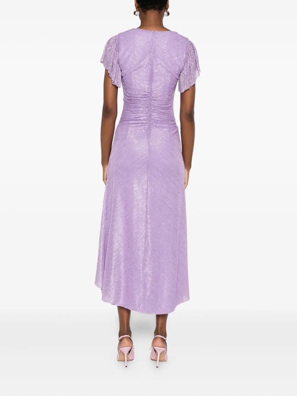 ruffled gathered dress