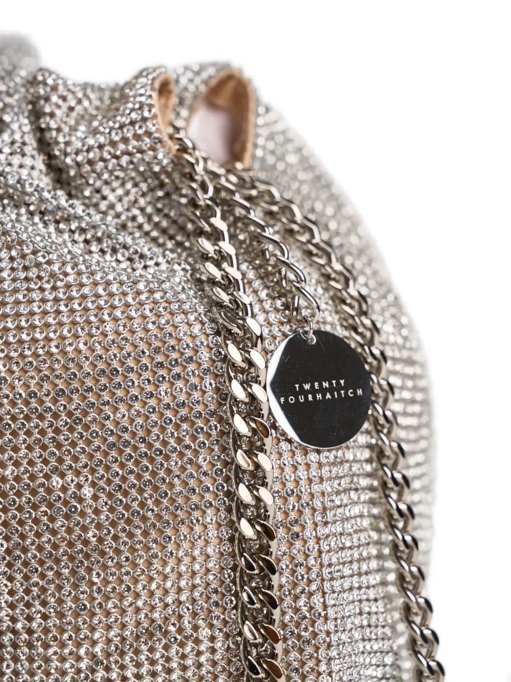 rhinestone chain bucket bag
