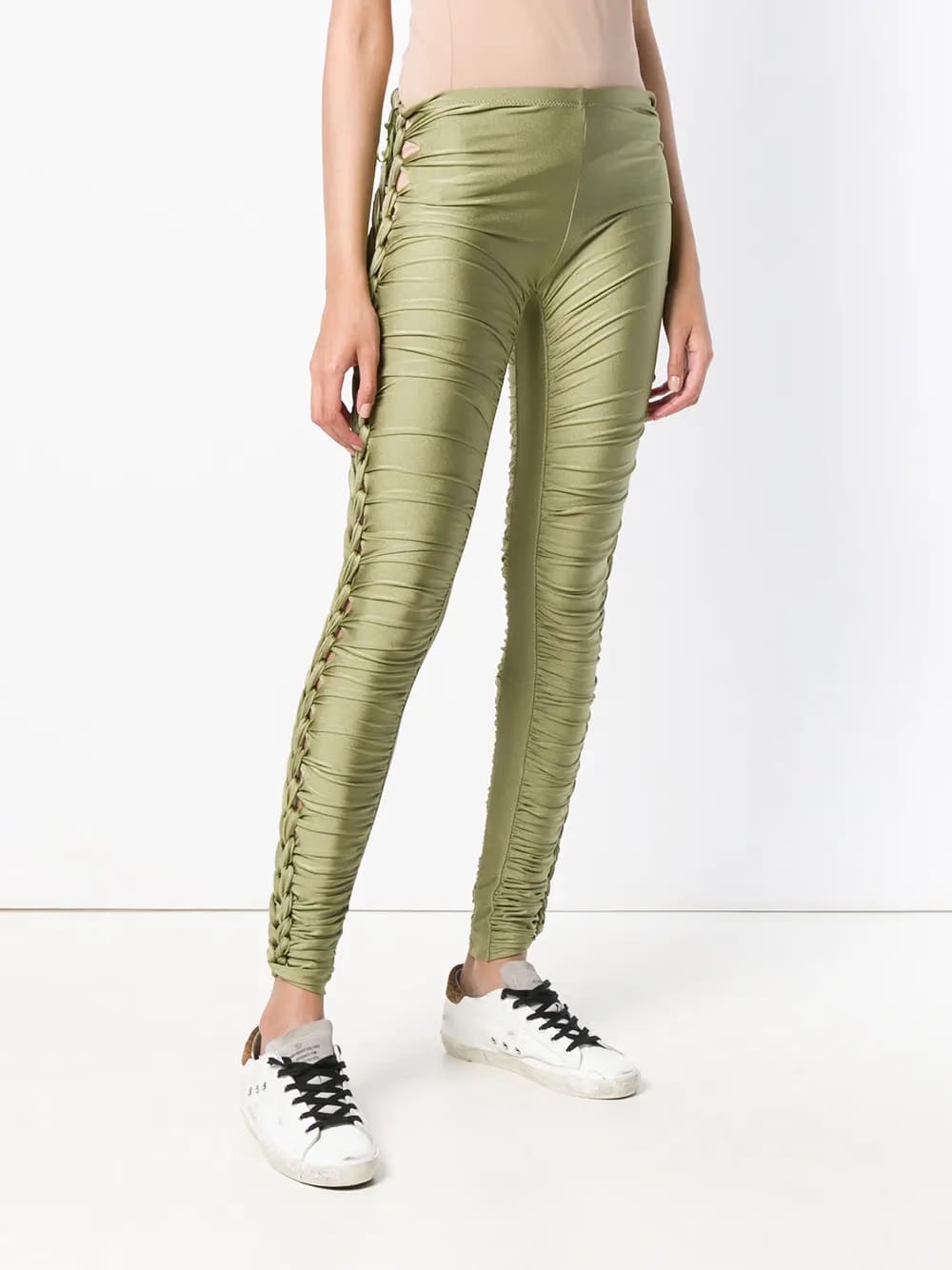 braided lateral trousers