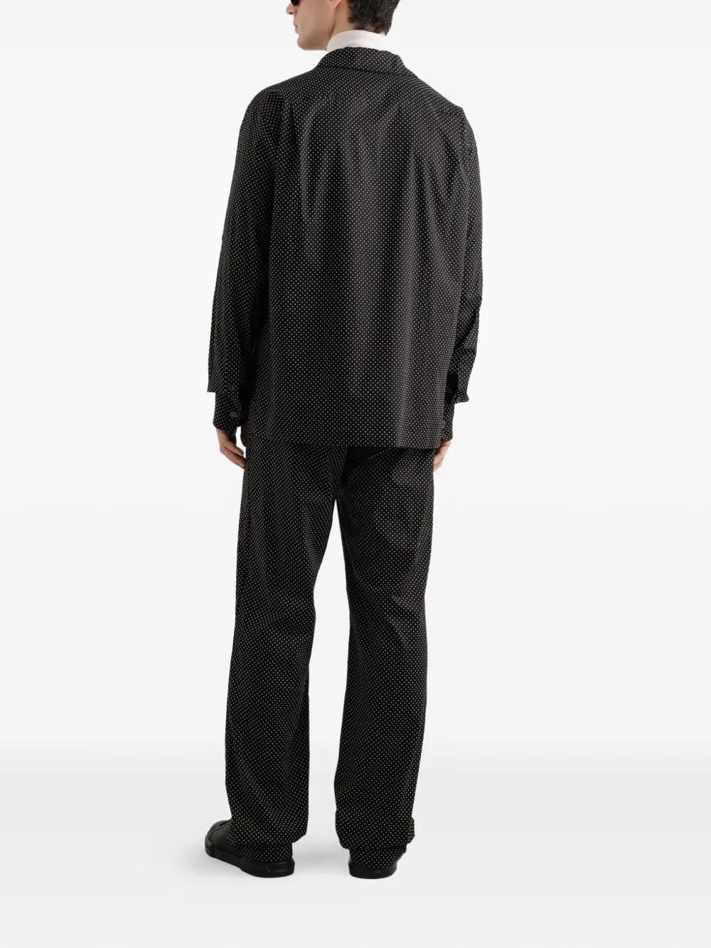 micro-dot drawstring trousers