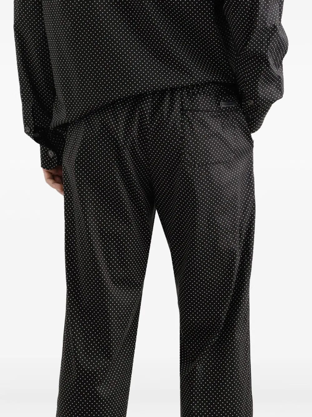 micro-dot drawstring trousers