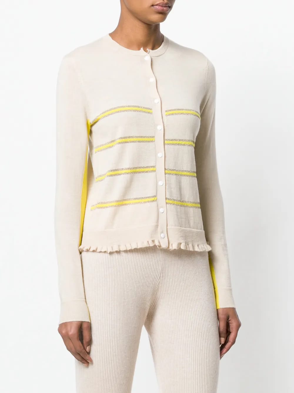 Capucine cropped striped cardigan