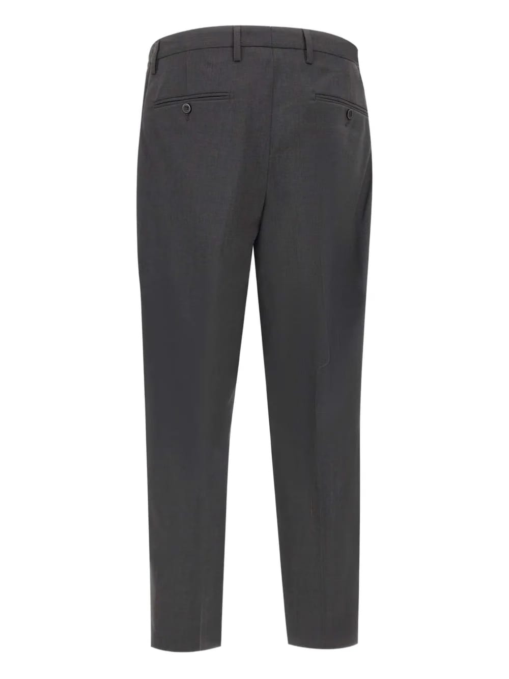 double-pleated wool trousers