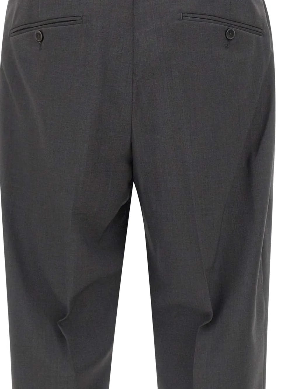 double-pleated wool trousers