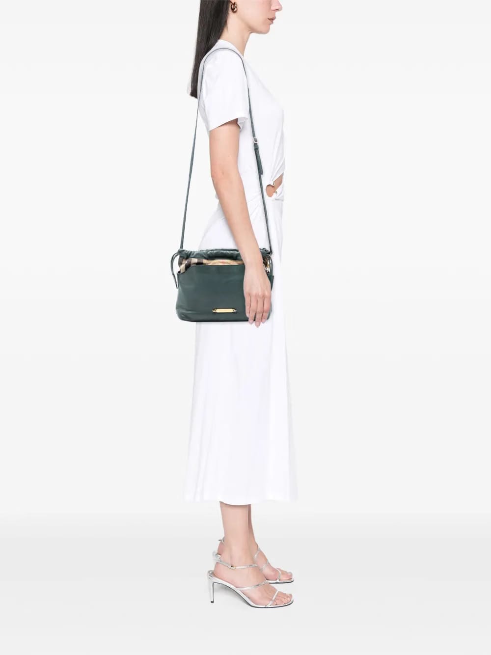 2000-2017 House Check Canvas and Calfskin Little Crush crossbody bag