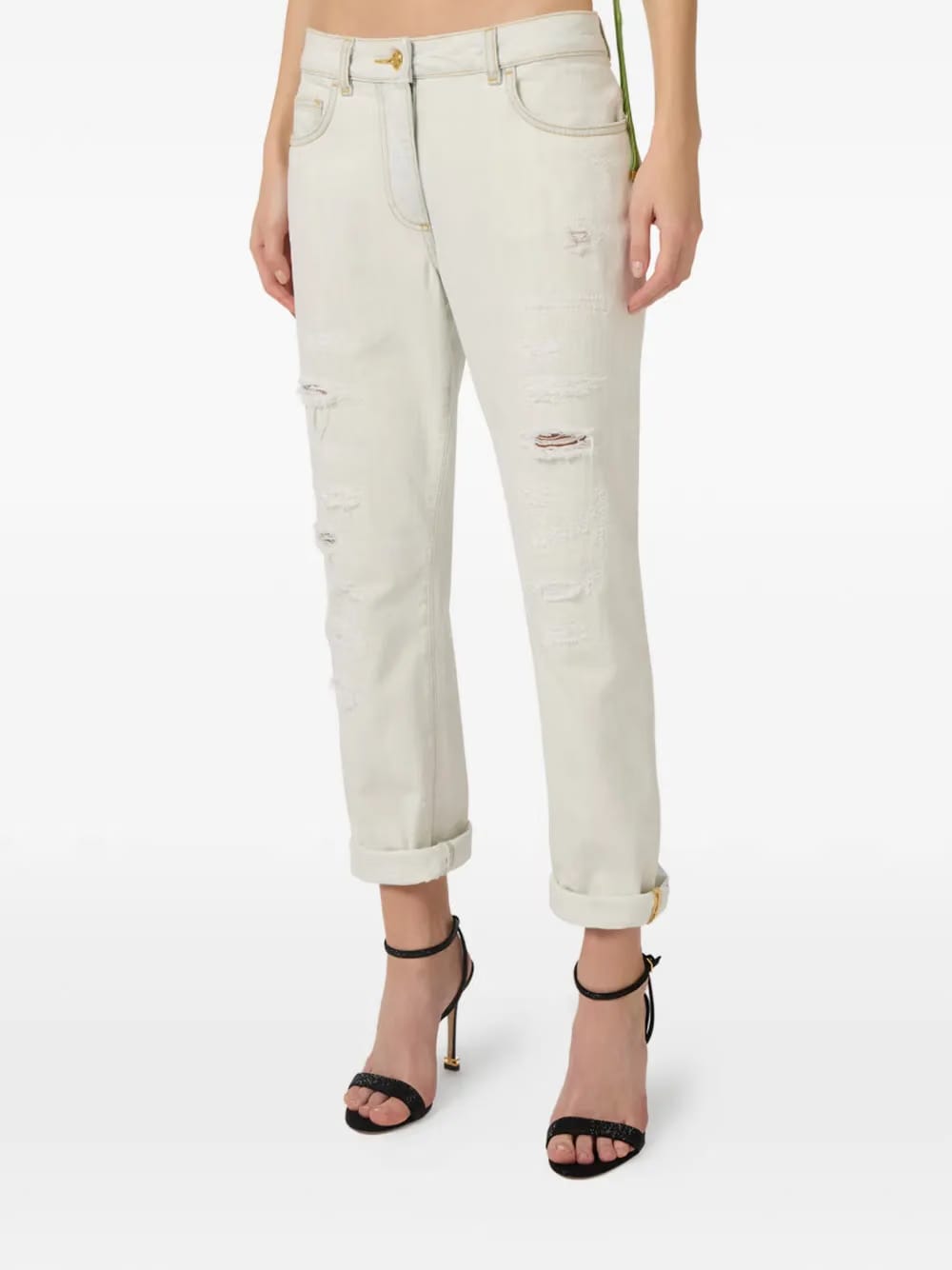 denim five-pocket trousers