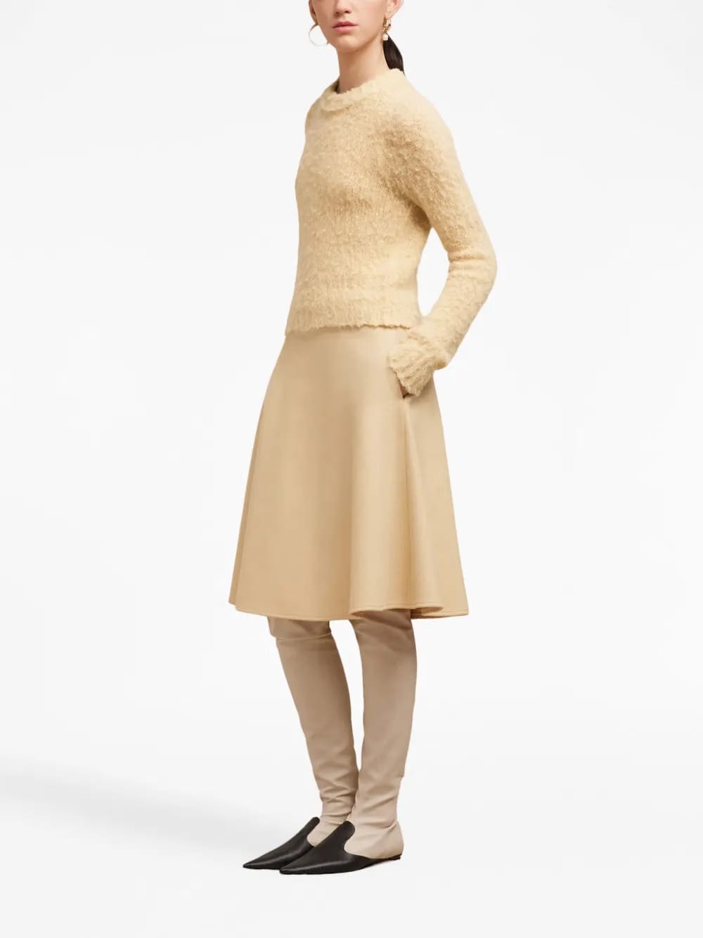 crew-neck brushed jumper