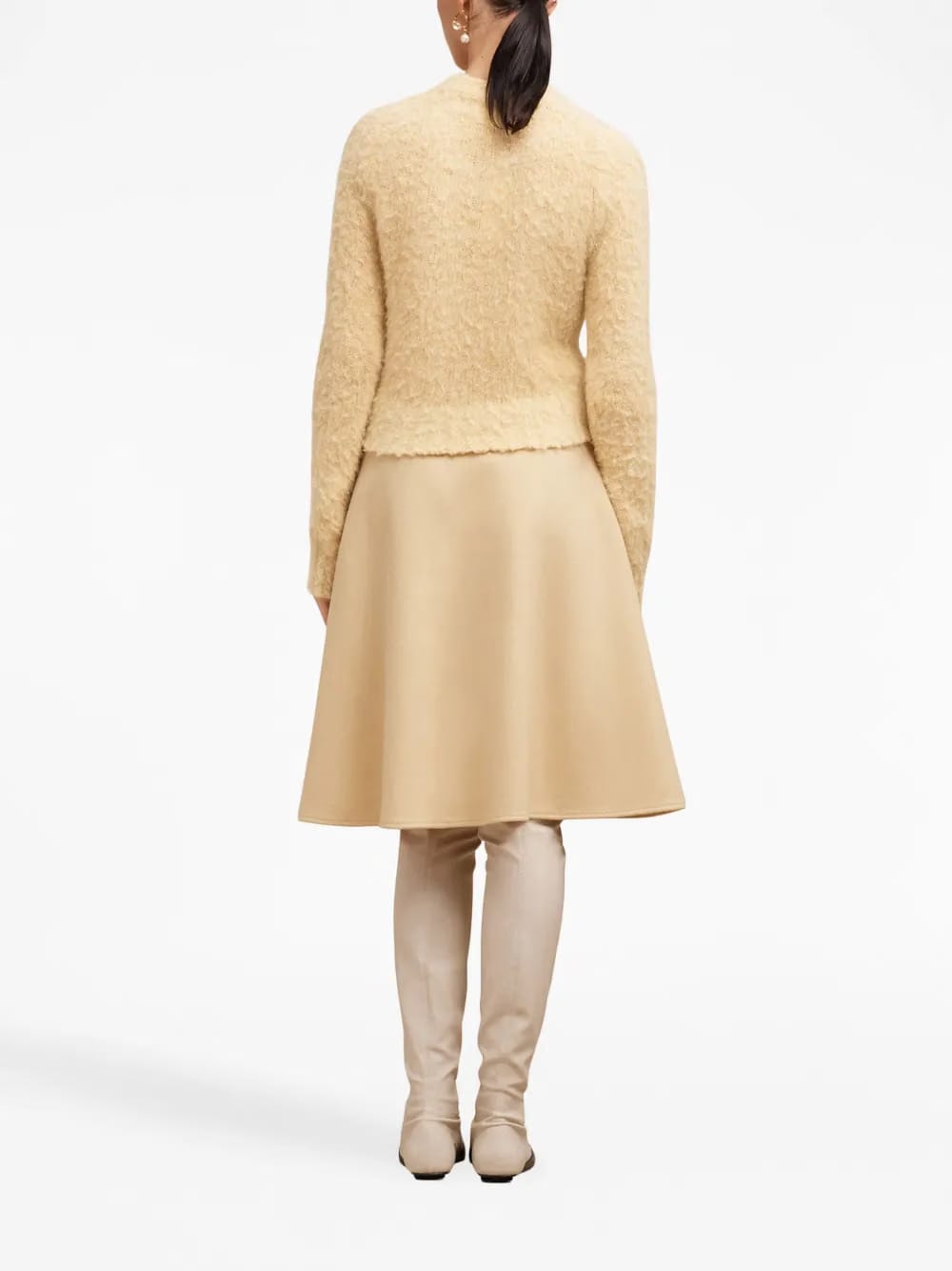 crew-neck brushed jumper
