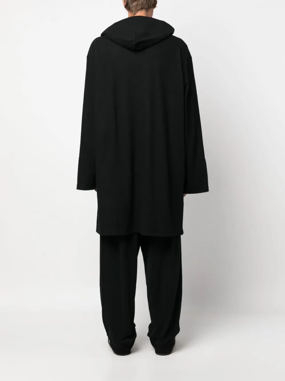 single-breasted hooded coat