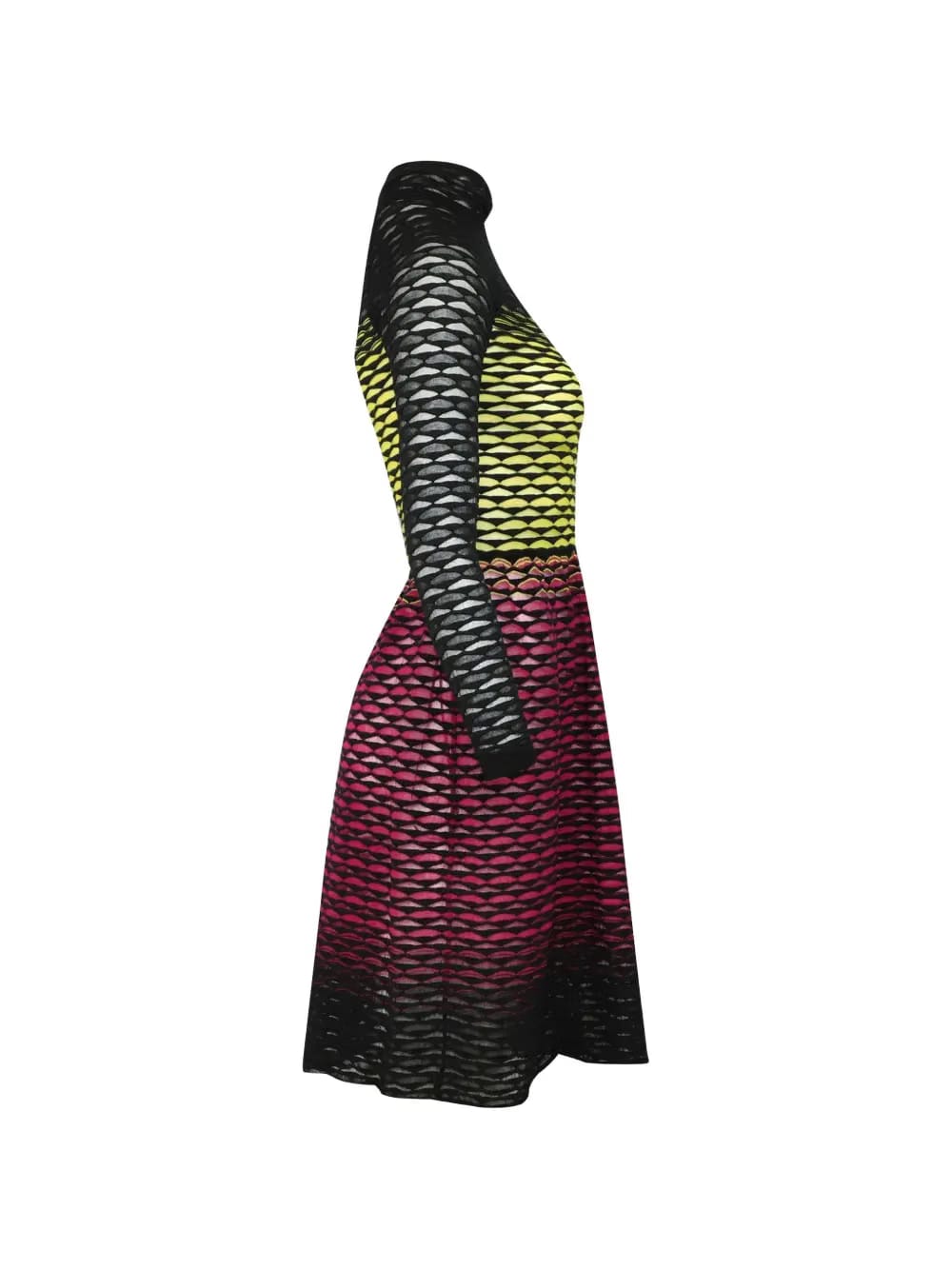 perforated midi dress