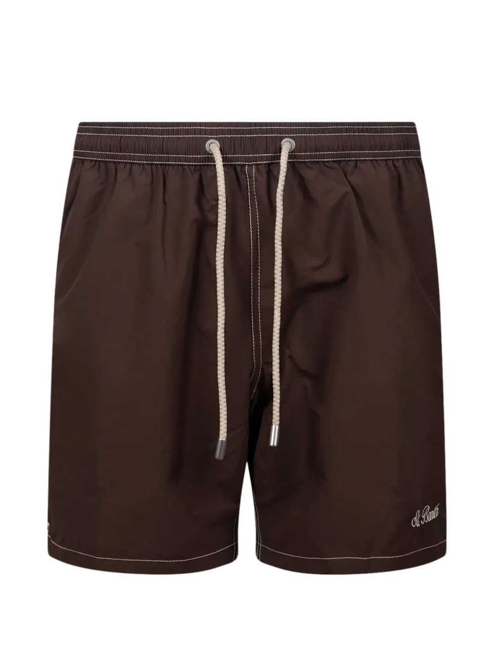 brown swim shorts