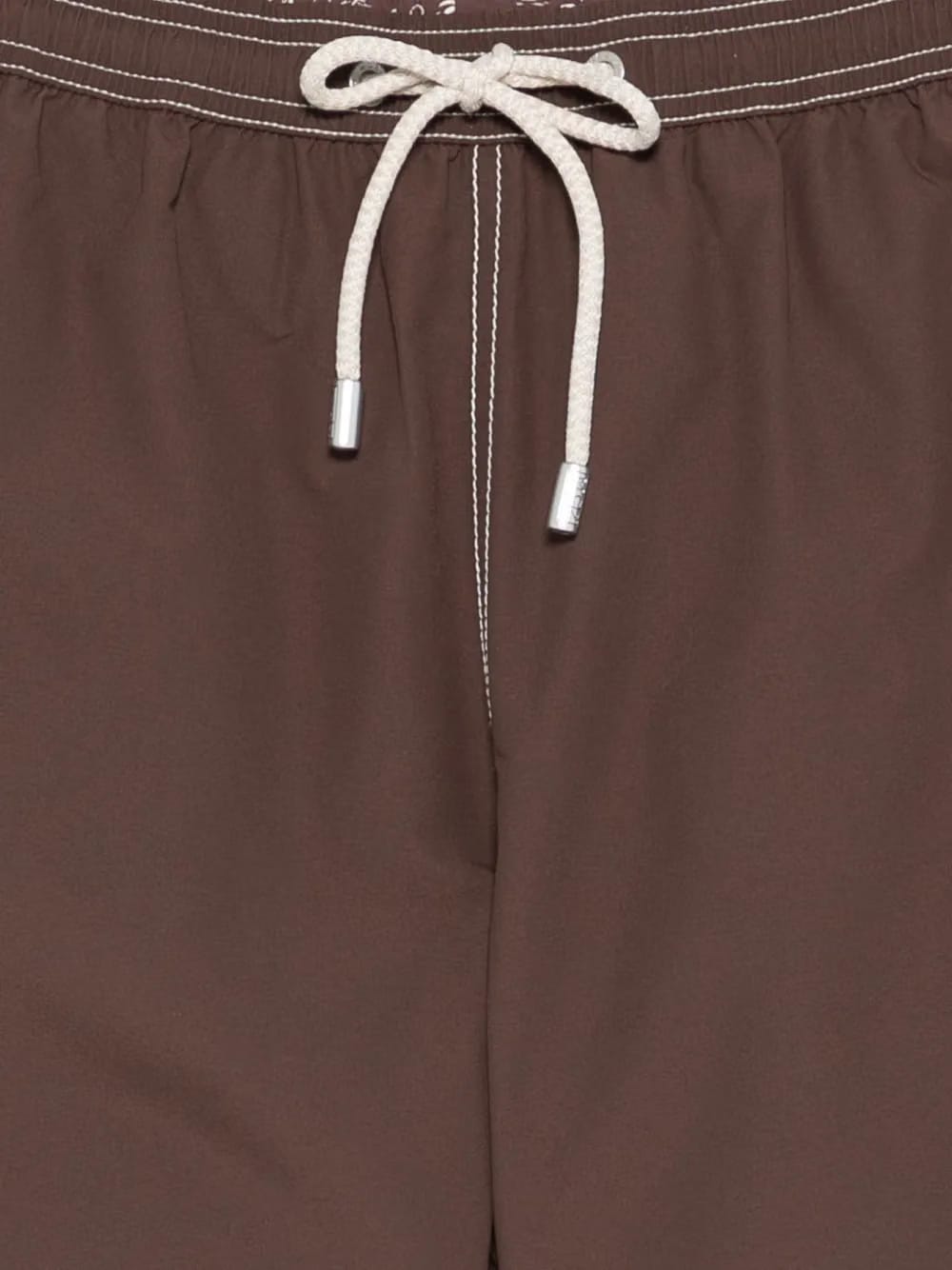 brown swim shorts