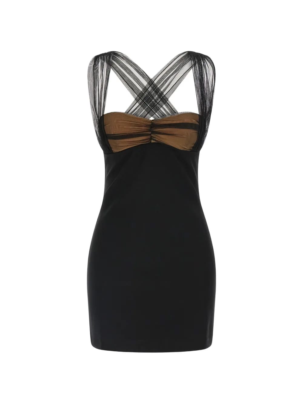 draped mini dress