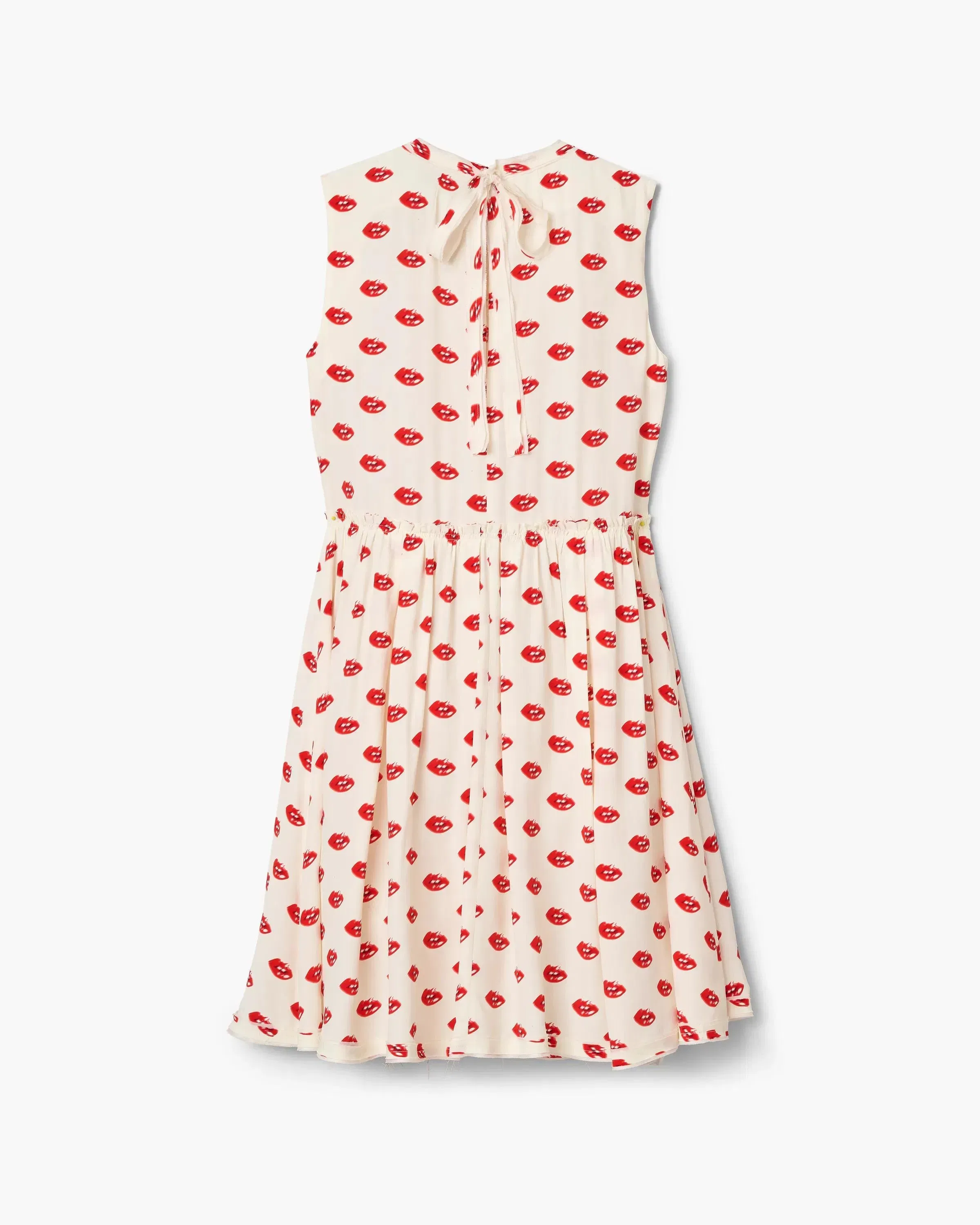 Lips Pleated Midi Dress